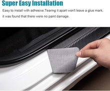 Load image into Gallery viewer, LEXLEY For RIVIAR R1S R1T Carbon Fiber Style Leather Door Sill Protector Anti-Dirty Scuff Plate Cover Guard Sills Protector Trim,Welcome Pedal Protect 4PCS -SLIVER