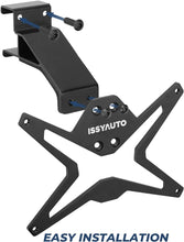 Load image into Gallery viewer, ISSYAUTO License Plate Holder Compatible with Rivian R1T R1S 2022 2023 Aluminum License Plate Mount Kit License Plate Frame, Height-Adjustable