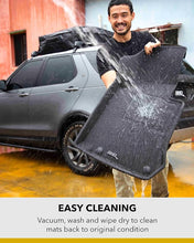 Cargar imagen en el visor de la galería, 3D MAXpider Custom Fit Kagu Floor Mat (Black) Compatible with Rivian R1T 2022-2024 - Full Set