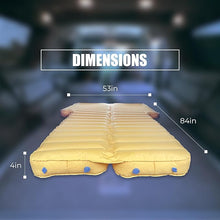 Cargar imagen en el visor de la galería, Air Bed, Compatible with Rivian R1S and Mercedes EQS, Heavy-Duty Inflatable Backseat Car Mattress with Air Pump and Storage Bag, Camping and Travel Gear, 84x53x4-Inches, Yellow