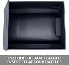 Cargar imagen en el visor de la galería, Camp Speaker Drawer Organizer for Rivian R1S & Rivian R1T - Storage Tray Box Caddy with Premium Leather Liner Insert, Interior Accessory Replacement for the Lower Center Console