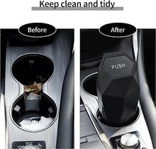 Load image into Gallery viewer, JUSTTOP Car Trash Can with Lid, Diamond Design Small Automatic Portable Trash Can, Easy to Clean, Used in Car Home Office Interior Accessories, 2PCS (Black)