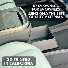 Cargar imagen en el visor de la galería, Camp Speaker Drawer Organizer for Rivian R1S & Rivian R1T - Storage Tray Box Caddy with Premium Leather Liner Insert, Interior Accessory Replacement for the Lower Center Console