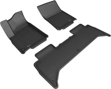 Cargar imagen en el visor de la galería, 3D MAXpider Custom Fit Kagu Floor Mat (Black) Compatible with Rivian R1T 2022-2024 - Full Set
