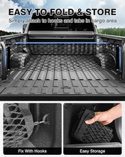 Load image into Gallery viewer, Karltys Truck Bed Cargo Net for 2022-2024 Rivian R1T /R1S Accessories, Envelope Style Cargo Net Stretchable, Adjustable Elastic Heavy Dudy Nylon Mesh Netting with 8PCS Durable Hooks