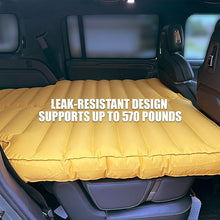 Cargar imagen en el visor de la galería, Air Bed, Compatible with Rivian R1S and Mercedes EQS, Heavy-Duty Inflatable Backseat Car Mattress with Air Pump and Storage Bag, Camping and Travel Gear, 84x53x4-Inches, Yellow