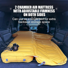 Cargar imagen en el visor de la galería, Air Bed, Compatible with Rivian R1S and Mercedes EQS, Heavy-Duty Inflatable Backseat Car Mattress with Air Pump and Storage Bag, Camping and Travel Gear, 84x53x4-Inches, Yellow