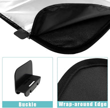 Load image into Gallery viewer, BestEvMod for Rivian R1T Foldable Roof Sunshade 2 Layer Accessories,Sunroof Reflective Covers Blocks Glare Blocks UV Rays Heat & Sun Protection Compatible with Rivian R1T 2022 2023 Accessories (Black)