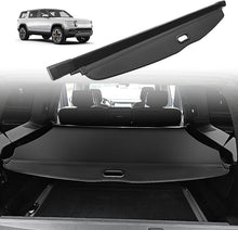 Load image into Gallery viewer, BestEvMod Compatible with Rivian R1S Retractable Trunk Cargo Cover Interior Accessories, Black Rear Trunk Cargo Cover Shield Privacy Cover Compatible with Rivian R1S 2022-2024 Accessories