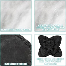 Load image into Gallery viewer, BestEvMod for Rivian R1T Foldable Roof Sunshade 2 Layer Accessories,Sunroof Reflective Covers Blocks Glare Blocks UV Rays Heat & Sun Protection Compatible with Rivian R1T 2022 2023 Accessories (Black)