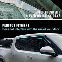 Load image into Gallery viewer, BestEvMod Compatible with Rivian R1T Rain Guards Tape-On Side Window Visor Deflectors Vent Guard Shade R1T 2022 2023 2024
