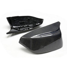 Cargar imagen en el visor de la galería, For-Infiniti Q50, Q50S 2016-On OEM/OX Horn Shape Carbon Fiber Mirror Cover Body Side Rear View Mirror Caps - ExpertPickleball.com