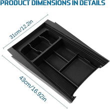 Load image into Gallery viewer, Center Console Organizer for Rivian Cup Holder - Tesmirror Lower Center Console Organizer Tray for Rivian R1T R1S 2022 2023 2024 Accessories Closed Storage Box ABS Material Dustproof 𝗡𝗲𝘄 𝗠𝗼𝗱𝗲𝗹
