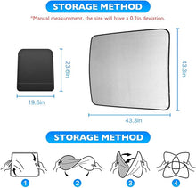 Load image into Gallery viewer, HANSSHOW Sunshade Glass Roof Sunshade Compatible with Rivian R1T, UV Blocking/Heat Insulation Cover Set Foldable Sun Shade Compatible with Rivian R1T 2022 2023 (1 pcs)((No Needed Clips/Suctions))
