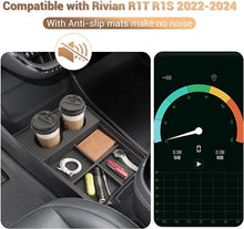 Load image into Gallery viewer, YEE PIN Upgraded R1T Lower Console Organizer Cup Holder for Rivian R1T R1S R2Center Console Organizer Expanded Cupholders, Lower Storage Organizer Cup Holder for Rivian 2022 2023 2024 Accessories
