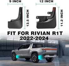 Cargar imagen en el visor de la galería, BestEvMod Mud Flaps Splash Guards Compatible with Rivian R1T 2022 2023 2024 Accessories Splash Fender Winter Vehicle Sediment Dirt Protection Set of 4 No Need to Drill Holes
