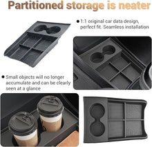Load image into Gallery viewer, YEE PIN Upgraded R1T Lower Console Organizer Cup Holder for Rivian R1T R1S R2Center Console Organizer Expanded Cupholders, Lower Storage Organizer Cup Holder for Rivian 2022 2023 2024 Accessories
