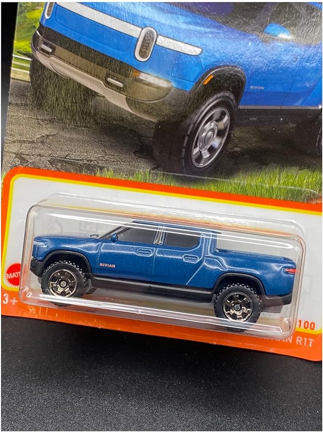 Mini Rivian R1s Model Matchbox Matchbox Rivian R1T 2022 Collector #38/100 Electric Truck EV Blue ...