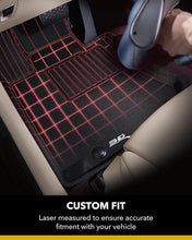 Cargar imagen en el visor de la galería, 3D MAXpider Custom Fit Kagu Floor Mat (Black) Compatible with Rivian R1T 2022-2024 - Full Set
