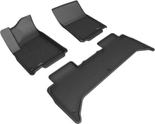 Cargar imagen en el visor de la galería, 3D MAXpider Custom Fit Kagu Floor Mat (Black) Compatible with Rivian R1T 2022-2024 - Full Set
