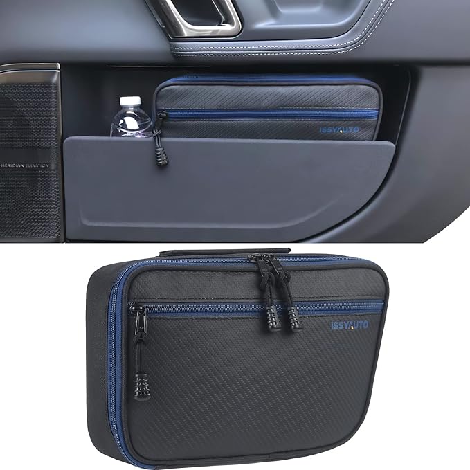 ISSYAUTO Passenger Side Door Insert Storage Bag Organizer Emergency Tool Bag Compatible with 2022 Rivian R1S R1T Multi-Purpose Pouch Organizer Bag Rivian Accessories