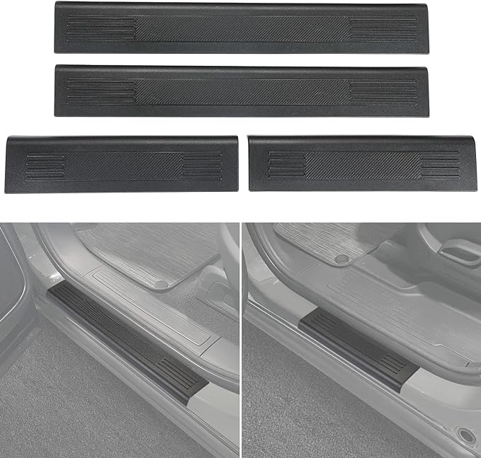 ISSYAUTO Car Door Sill Guards Protector Kit Compatible with Rivian R1T / R1S 2022 Door Trim Threshold Protection Sticker Scratch Film