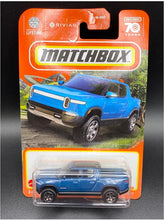 Load image into Gallery viewer, Matchbox Rivian R1T 2022 Collector #38/100 Electric Truck EV Blue

