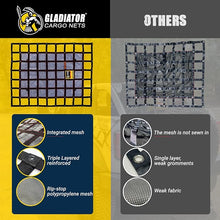 Load image into Gallery viewer, GLADIATOR CARGO NETS - Heavy Duty Cargo Net - Truck Accessory - Cargo Carrier - Truck Organizer - Small (SGN-100) 4.75' x 6' ft.
