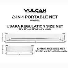 Cargar imagen en el visor de la galería, Vulcan Portable Pickleball 2-in-1 Net System
