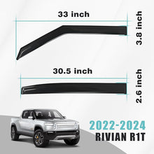 Load image into Gallery viewer, BestEvMod Compatible with Rivian R1T Rain Guards Tape-On Side Window Visor Deflectors Vent Guard Shade R1T 2022 2023 2024

