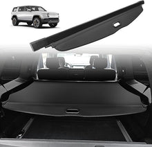 Load image into Gallery viewer, BestEvMod Compatible with Rivian R1S Retractable Trunk Cargo Cover Interior Accessories, Black Rear Trunk Cargo Cover Shield Privacy Cover Compatible with Rivian R1S 2022-2024 Accessories
