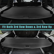 Load image into Gallery viewer, BestEvMod Compatible with Rivian R1S Retractable Trunk Cargo Cover Interior Accessories, Black Rear Trunk Cargo Cover Shield Privacy Cover Compatible with Rivian R1S 2022-2024 Accessories
