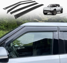 Load image into Gallery viewer, BestEvMod Compatible with Rivian R1T Rain Guards Tape-On Side Window Visor Deflectors Vent Guard Shade R1T 2022 2023 2024
