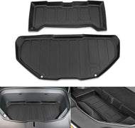 Klutchtech Frunk Mats for Rivian R1T/R1S - Front Trunk Mat Cargo Liners Compatible with Rivian R1T R1S Accessories 2022 2023 2024 - Upper & Lower Layer Set