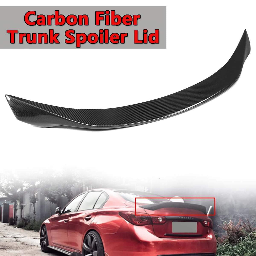 Real Carbon Fiber Trunk Spoiler For Infiniti Q50 2014-2018 - ExpertPickleball.com