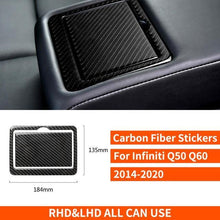Cargar imagen en el visor de la galería, RRX For Infiniti Q50 Q60 QX50 QX60 JX Accessories Carbon Fiber Gear Shift Panel Automotive Interior Trim Start Logo Stickers - ExpertPickleball.com
