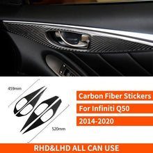 Cargar imagen en el visor de la galería, RRX For Infiniti Q50 Q60 QX50 QX60 JX Accessories Carbon Fiber Gear Shift Panel Automotive Interior Trim Start Logo Stickers - ExpertPickleball.com
