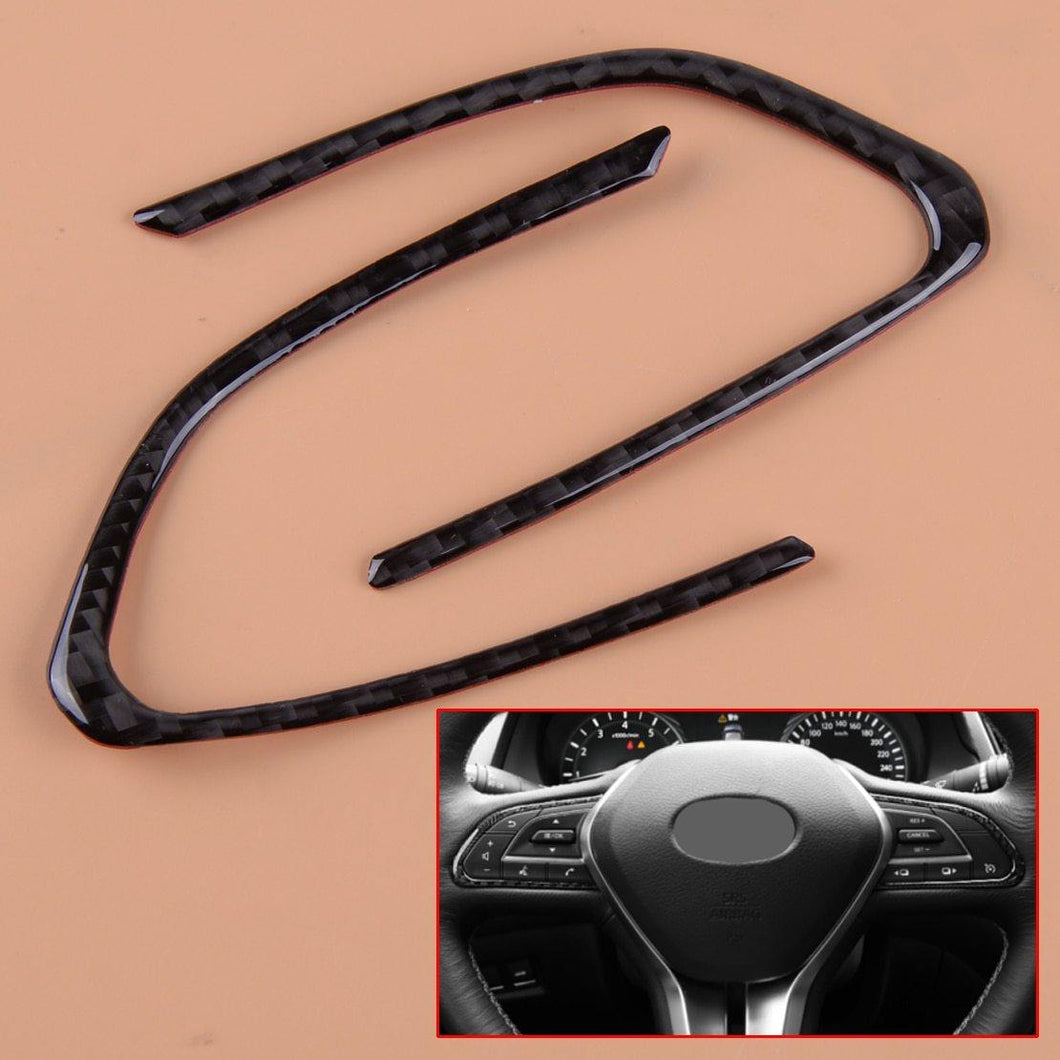 Carbon Fiber Steering Wheel Button Trim for Infiniti Q50 Q50L 2018 2019 - ExpertPickleball.com