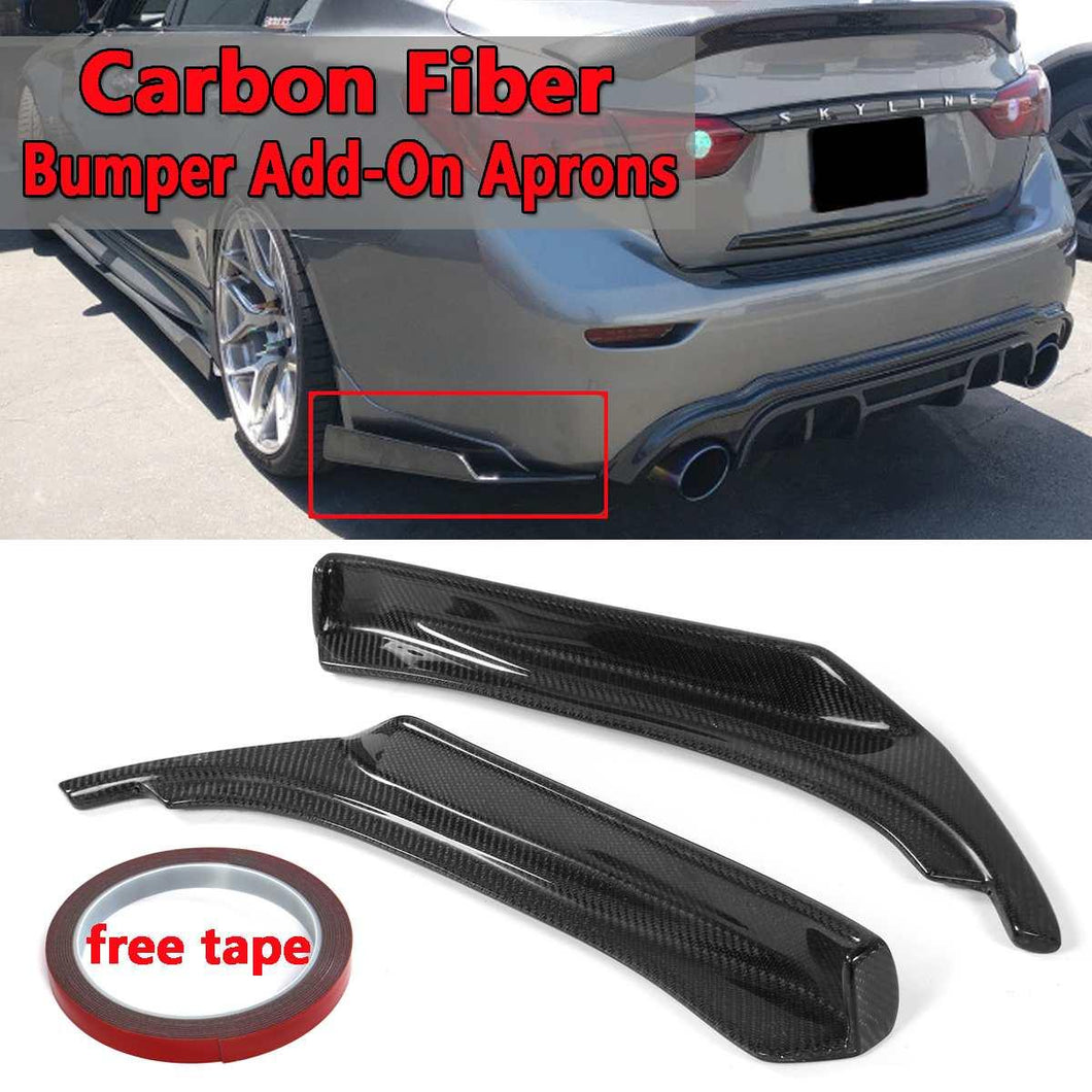 Rear Bumper Side Corner Splitter Aprons For Infiniti Q50 2014-2017 - ExpertPickleball.com